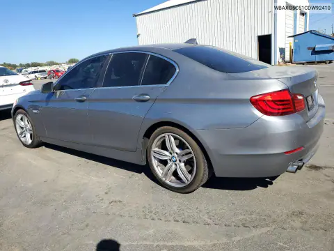 2012 BMW 528 I VIN WBAXG5C51CDW92410 фото 2