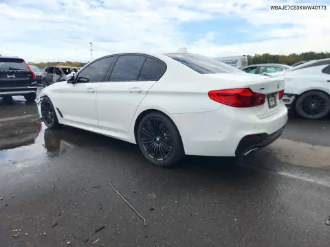 WBAJE7C53KWW40173 — 2019 BMW 5ER, ფოტო 2, Copart, დატბორვა
