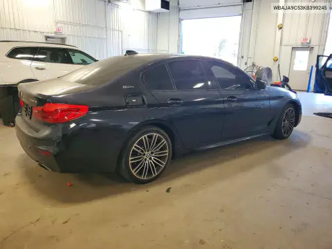 2019 BMW 530E VIN WBAJA9C53KB399245 фото 3