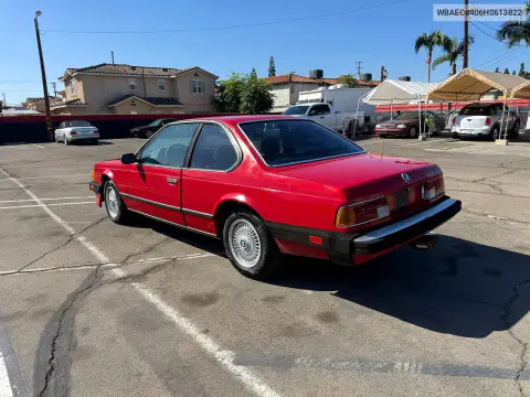 1987 BMW 635 Csi Automatic L6 VIN WBAEC8406H0613822 фото 3