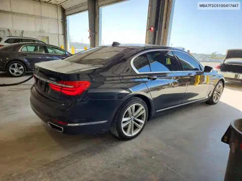 2016 BMW 750 Xi VIN WBA7F2C51GG417447 фото 3