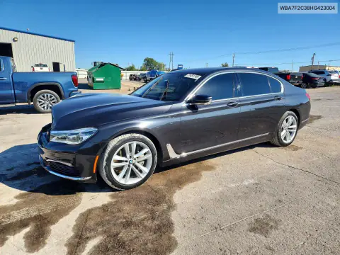 WBA7F2C38HG423004 — 2017 BMW 7ER, Передняя часть, фото до ремонта