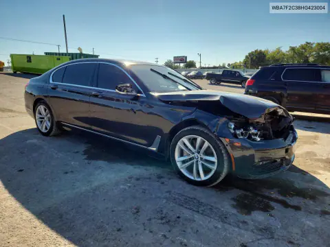 2017 BMW 750 Xi VIN WBA7F2C38HG423004 фото 4