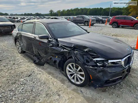 WBA7J2C30HG497953 — 2017 BMW 7ER, ფოტო 4, Copart, გვერდითი ნაწილი