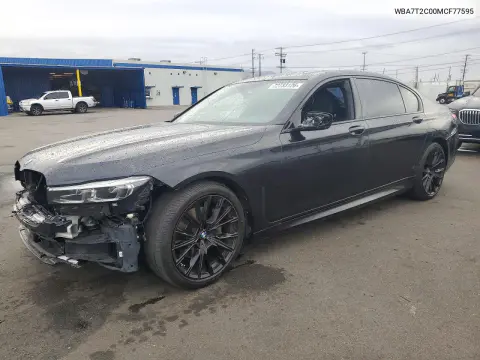 WBA7T2C00MCF77595 — 2021 BMW 7ER, Передняя часть, фото до ремонта