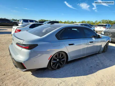 WBA23EH01PCN00935 — 2023 BMW 7ER, photo 3 from Copart, Front end