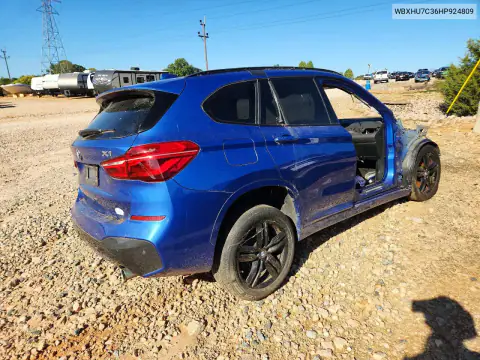 WBXHU7C36HP924809 — 2017 BMW X1, foto 3 de Copart, Desmontado