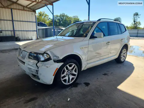 WBXPC93458WJ23068 — 2008 BMW X3, Передняя часть, фото до ремонта