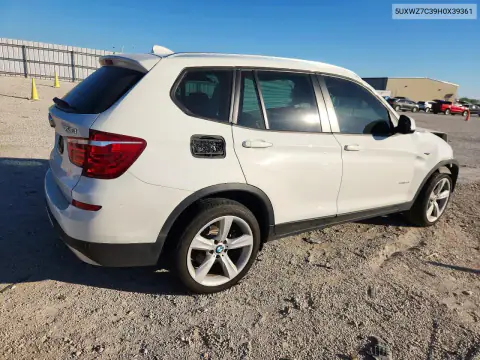 5UXWZ7C39H0X39361 — 2017 BMW X3, zdjęcie 3 z Copart, Przód