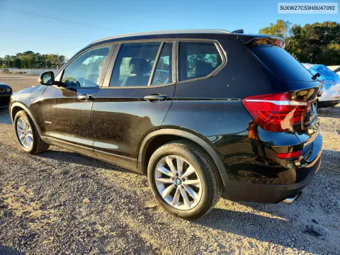 5UXWZ7C53H0U47092 — 2017 BMW X3, photo 2 from Copart 27.10.2026, Roof
