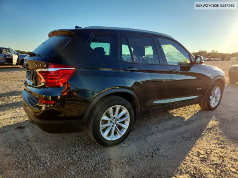 5UXWZ7C53H0U47092 — 2017 BMW X3, photo 3 from Copart 27.10.2026, Roof