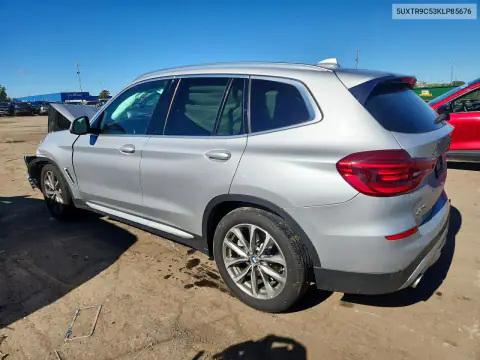 5UXTR9C53KLP85676 — 2019 BMW X3, foto 2 de Copart, Daños en todo el vehículo