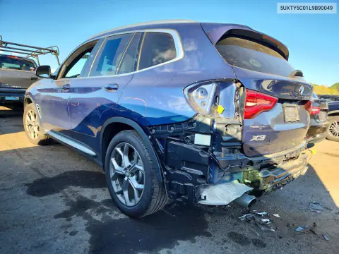 2020 BMW X3 xDrive30I VIN 5UXTY5C01L9B90049 фото 2