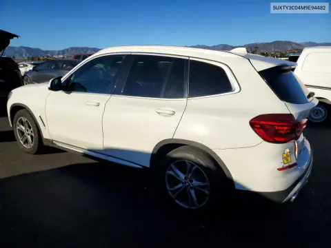 5UXTY3C04M9E94482 — 2021 BMW X3, photo 2 from Copart, Rear end