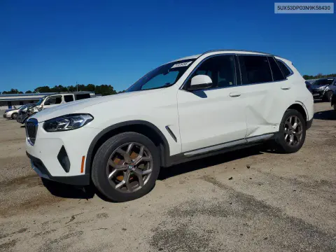 2022 BMW X3 xDrive30I VIN 5UX53DP03N9K58430 фото 1