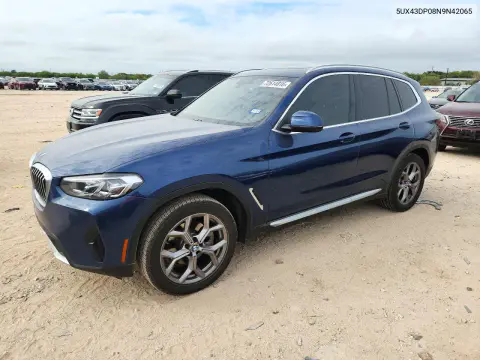 5UX43DP08N9N42065 — 2022 BMW X3, Град, фото до ремонта