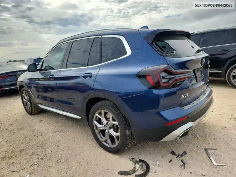 2022 BMW X3 Sdrive30I VIN 5UX43DP08N9N42065 фото 2