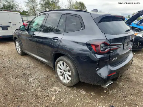 5UX53DP01N9J88300 — 2022 BMW X3, ფოტო 2, Copart, წინა ნაწილი
