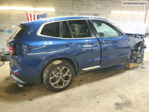 5UX53DP06R9V34816 — 2024 BMW X3, фото 3 з Copart, Передня частина