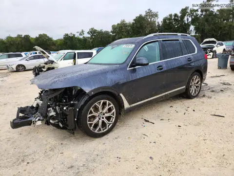 5UXCW2C02M9H27355 — 2021 BMW X7, Передняя часть, фото до ремонта