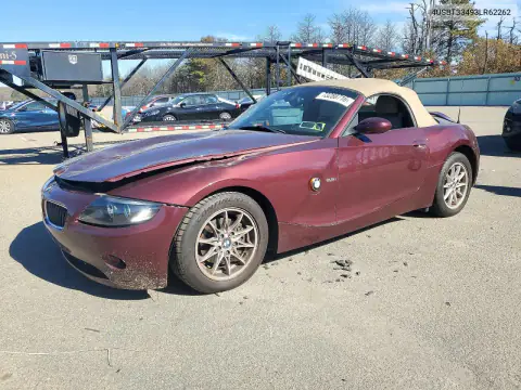 4USBT33493LR62262 — 2003 BMW Z4, წინა ნაწილი, ფოტოები შეკეთებამდე