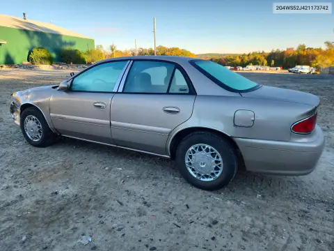 2002 Buick Century Custom VIN 2G4WS52J421173742 фото 2