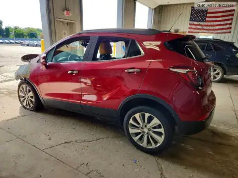 KL4CJASB7JB522963 — 2018 Buick Encore, foto 2 de Copart 26.10.2026, Incendio del motor
