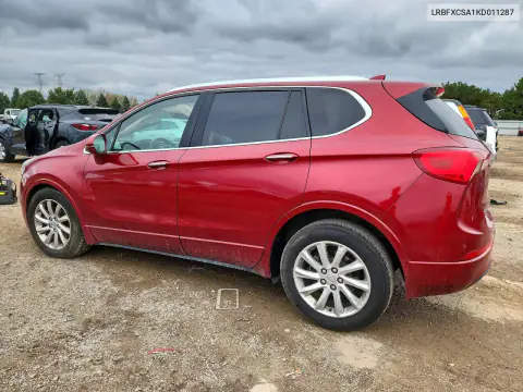 LRBFXCSA1KD011287 — 2019 Buick Envision, фото 2 с аукциона Copart, ПЕРЕДНЯЯ ЧАСТЬ
