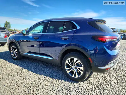 LRBFZPR46ND049927 — 2022 Buick Envision, photo 2 from Copart, Front end