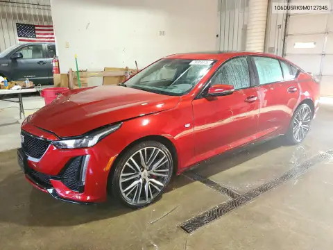 1G6DU5RK9M0127345 Cadillac CT5 2021 — დაზიანება წინა ნაწილი, ფოტო შეკეთებამდე