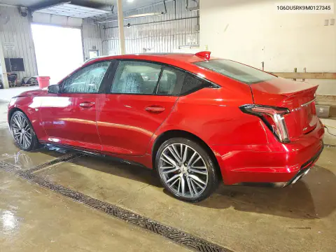 1G6DU5RK9M0127345 — 2021 Cadillac CT5, фото 2 с аукциона Copart, ПЕРЕДНЯЯ ЧАСТЬ