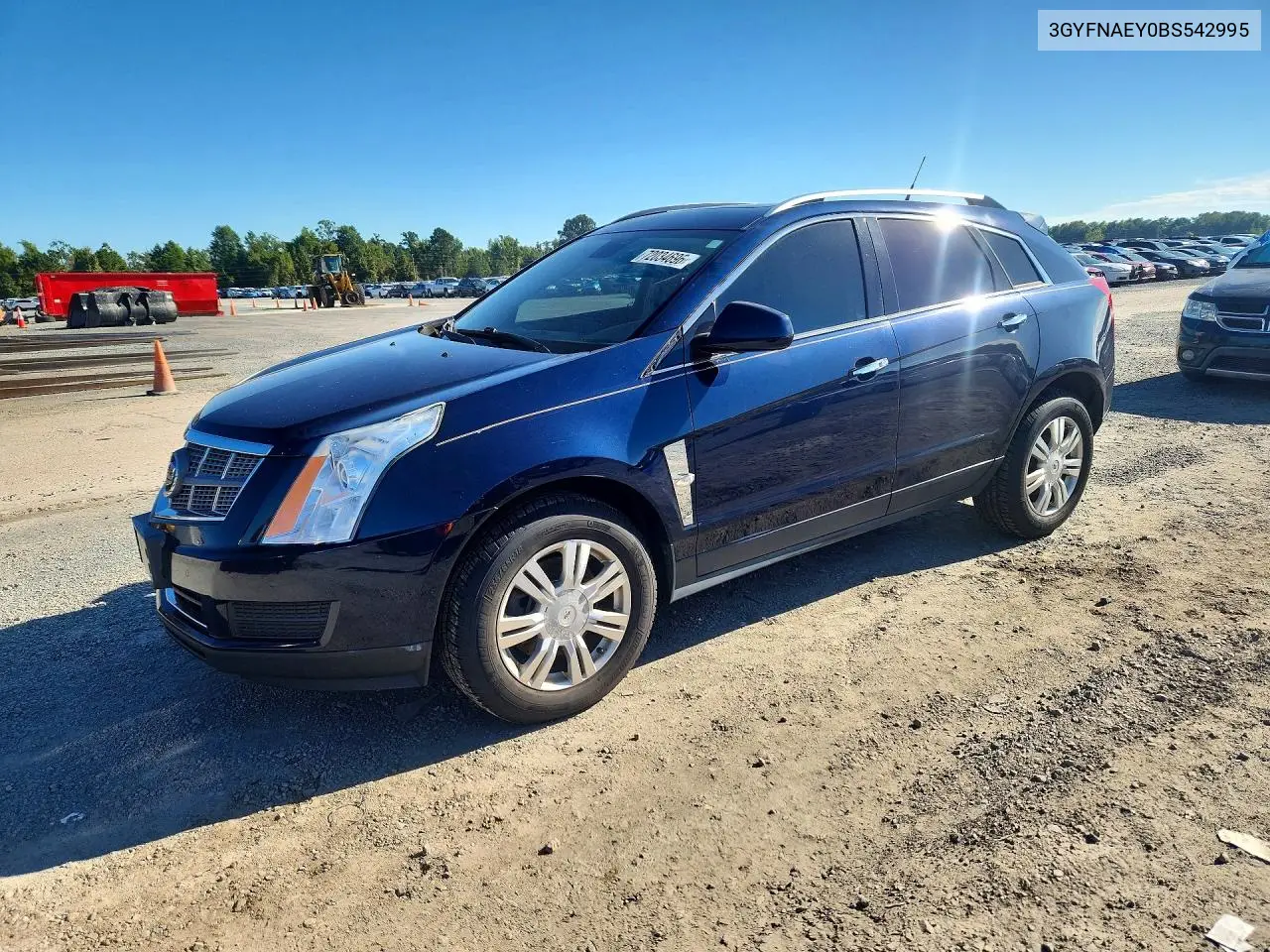2011 Cadillac Srx Luxury Collection VIN 3GYFNAEY0BS542995 фото 1