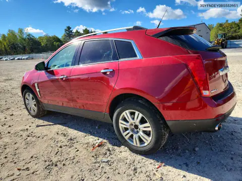 2011 Cadillac Srx Luxury Collection VIN 3GYFNDEY0BS553951 фото 2