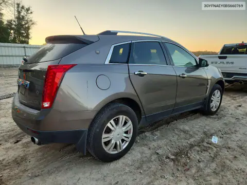 3GYFNAEY0BS660769 — 2011 Cadillac SRX, photo 3 from Copart, Minor dents and scratches