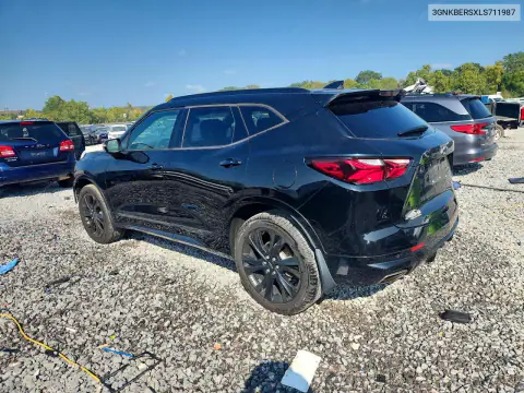 3GNKBERSXLS711987 — 2020 Chevrolet Blazer, фото 2 с аукциона Copart, ПЕРЕДНЯЯ ЧАСТЬ