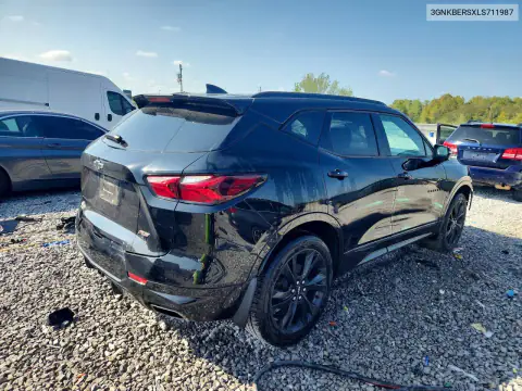 3GNKBERSXLS711987 — 2020 Chevrolet Blazer, фото 3 с аукциона Copart, ПЕРЕДНЯЯ ЧАСТЬ