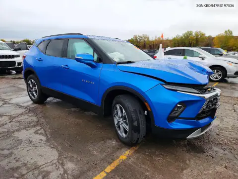 3GNKBDR47RS197536 — 2024 Chevrolet Blazer, фото 4 с аукциона Copart, Передняя часть