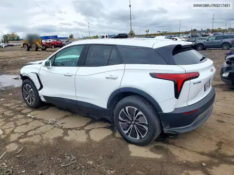 3GNKDBRJ7RS217451 — 2024 Chevrolet Blazer, foto 2 de Copart, Parte delantera