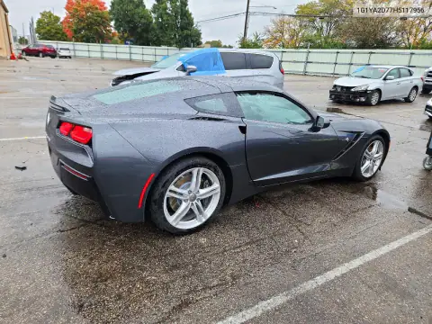 1G1YA2D77H5117956 — 2017 Chevrolet Corvette, ფოტო 3, Copart 28.10.2026, დატბორვა