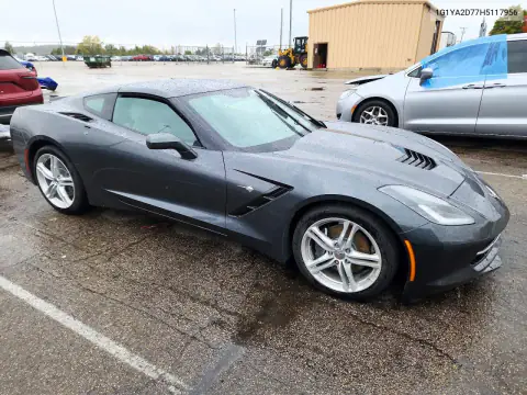 1G1YA2D77H5117956 — 2017 Chevrolet Corvette, ფოტო 4, Copart 28.10.2026, დატბორვა