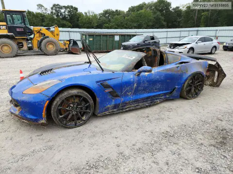2019 Chevrolet Corvette Grand Sport 1Lt VIN 1G1YV2D76K5115935 фото 1