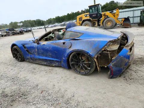 2019 Chevrolet Corvette Grand Sport 1Lt VIN 1G1YV2D76K5115935 фото 2