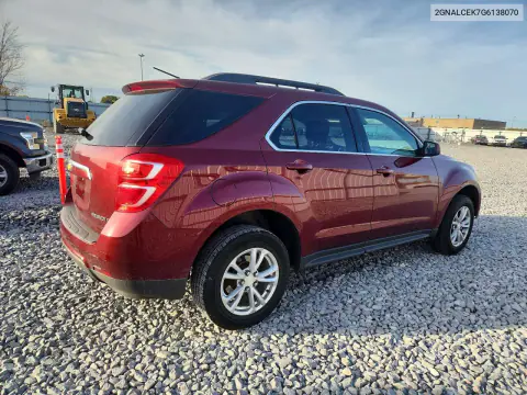 2016 Chevrolet Equinox Lt VIN 2GNALCEK7G6138070 фото 3
