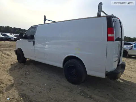 2008 Chevrolet Express G1500 VIN 1GCFG15X381108099 фото 2