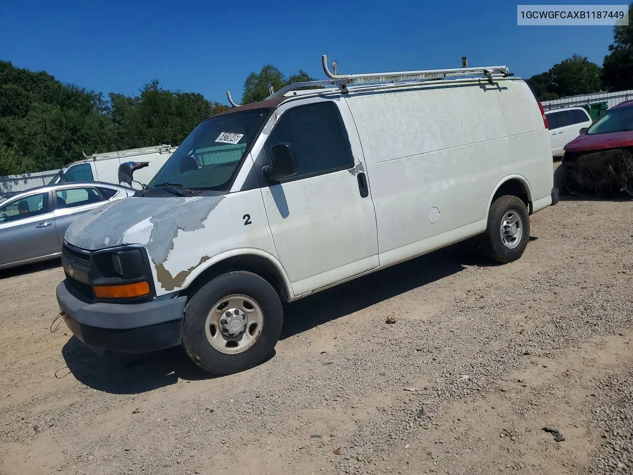 2011 Chevrolet Express G2500 VIN 1GCWGFCAXB1187449 фото 1