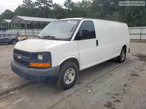 1GCWGGCFXF1206105 — 2015 Chevrolet Express, Задняя часть, фото до ремонта