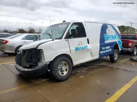 1GCWGBFP5M1244331 — 2021 Chevrolet Express, Front end, before-repair photos
