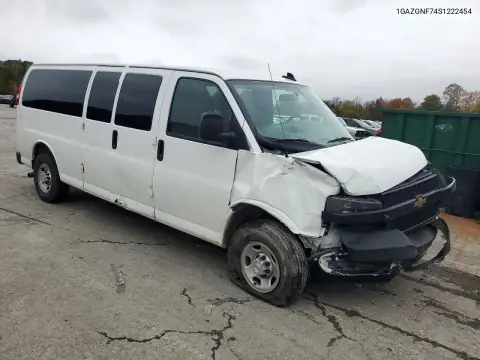 1GAZGNF74S1222454 — 2025 Chevrolet Express, photo 4 from Copart, Front end