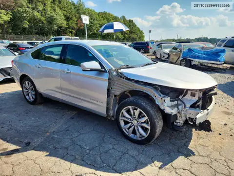 2G1105S39H9155696 — 2017 Chevrolet Impala, ფოტო 4, Copart, წინა ნაწილი