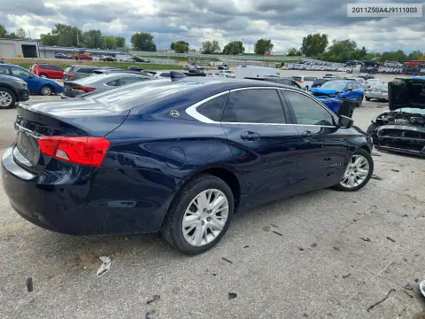 2G11Z5SA4J9111003 — 2018 Chevrolet Impala, photo 3 from Copart, Front end